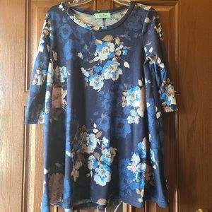 Floral Quarter Sleeve Tunic